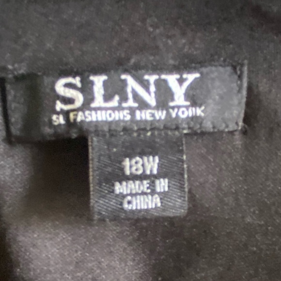SLNY-SL FASHIONS NEW YORK-BLACK CHIFFON DRESS-SIZE 18W - Picture 14 of 15